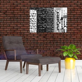 Tablou cu arhitectura alb neagră (90x60 cm)