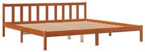844812 vidaXL Cadru de pat, maro ceruit, 180x200 cm, lemn masiv de pin