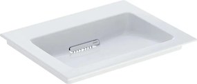 Lavoar pe mobilier Geberit One Slim 60 cm alb cu scurgere speciala