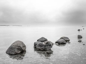 Fototapet, Rocky Lake, Gray, Rebel Walls