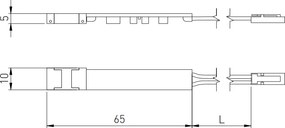 Întrerupător dimabil GTV pentru bandă LED COB, cu senzor și montaj în profil LED, 36-72W, 12-24V, IP20, cablu 2 m 72 W, 24 V, 2 m