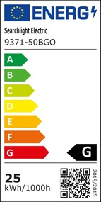 Lustra LED moderna 50cm Gianna negru/auriu 9371-50BGO SRT