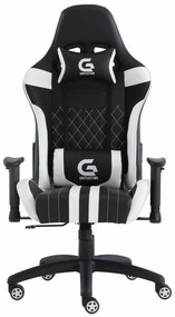 Scaun gaming Genator V3, Negru/Alb
