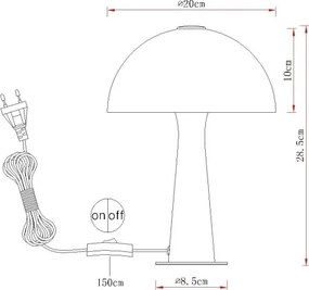Globo 50670107 - Lampă de masă JULIA 1xE14/25W/230V albă