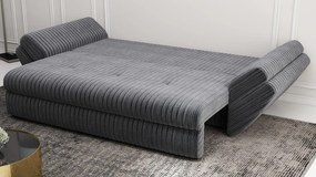 Canapea extensibilă dumonde cu ladă de depozitare si sezut confortabil din spuma high-density, Loana Ambience Grey 250x100 cm