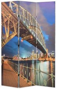 245865 vidaXL Paravan cameră pliabil, 120 x 170 cm, Sydney Harbour Bridge