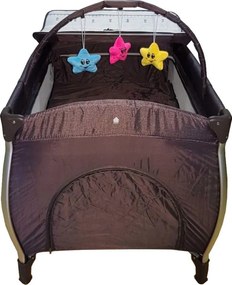 Patut Pliant NOVOKIDS™ Baby C XXL, 110X80 cm, transforabil in Tarc Copii, 2 Niveluri, Masa infasat detasabila, jucarii din plus, geanta transport,