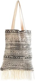 Sacosa Boho din textil 36x8x38 cm