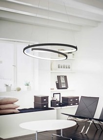 Lustra LED suspendata design modern circular OZ SP D60 ON-OFF OTTONE
