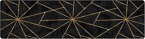 vidaXL Covor lavabil, negru și auriu, 80x300 cm