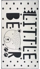 Covor pentru copii alb-negru lavabil 100x160 cm Little Bear – Vitaus