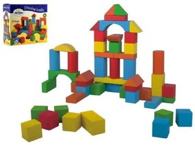 Cuburi de lemn 50 buc la cutie 20x19x8cm