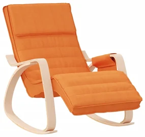 351081 vidaXL Scaun balansoar, galben închis, material textil