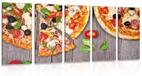 Tablou 5-piese pizza