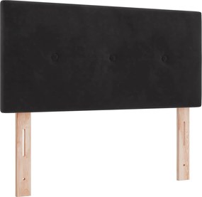 vidaXL Tăblie LED cu benzi LED Manual Negru 80 cm Catifea