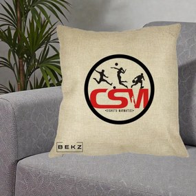 Perna Personalizata CSM Sighetu Marmatiei Sport, 40x40 cm, Crem, Husa Detasabila, Perna Inclusa, BEKZ®