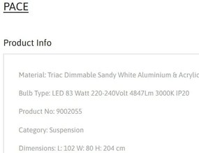 Lustra LED moderna design geometric PACE