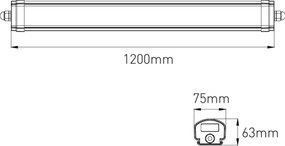 Corp de iluminat LED fluorescent industrial VOLITER LED/20/28/36W/230V 120 cm IP65 alb
