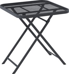 Outsunny Masă de grădină pliabilă 70 x 70 cm, rezistentă la intemperii, masă balcon pliabilă cu design decupat pătrată Negru | Aosom Romania