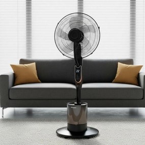 Ventilator cu picior Klausberg KB-9043, funcție de umidificare, 40 cm, negru