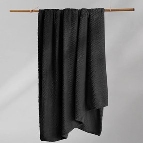 Pătură din microfibră DecoKing Henry, 150 x 200 cm, negru