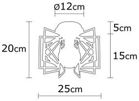 Plafonieră neagră cu abajur din metal ø 26 cm Nemrut – Opviq lights