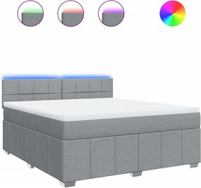 vidaXL Pat continental, gri deschis, 180x200 cm, material textil