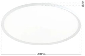 Plafonieră LED KANT Orion, 66W/230V, 2700/3200/4000K, diam. 80 cm, alb
