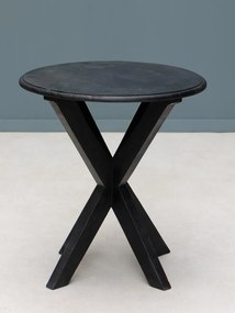 Masuta laterala, din lemn de mango, Preto