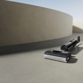 Aspirator vertical DREAME H12 Pro HHR25A, 300W, 0.7/0.9 l, 3 moduri, 35 min, Umed/uscat, Alerte vocale, LED, Uscare mop automată, Negru/gri