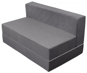 Canapea extensibila Urban Living Bedora 136x80x40 cm Grey/Grey Flower