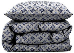 Lenjerie de pat albă/albastră din bumbac pentru pat de o persoană 140x200 cm Heirloom – Södahl