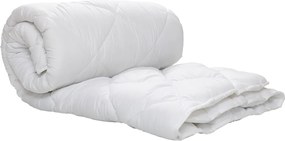 Pilota matlasata Alcam, 180x200 cm, microfibra alba, umplutura fibra siliconica, 400g/mp, nivel de caldura mare