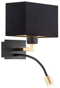 Aplica de perete design elegant BILL I negru