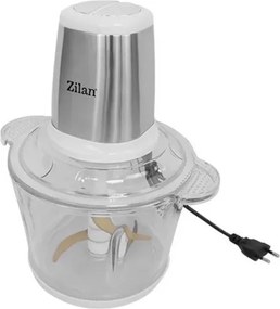 Tocator legume-fructe Zilan ZLN2733 din inox, Vas din sticla capacitate 3L, 2 trepte de viteza + pulse, Putere 500W