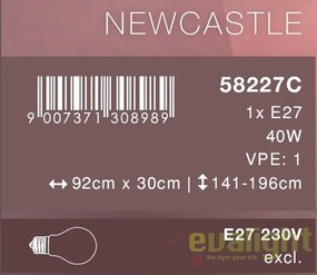Lampadar, lampa de podea cu inaltime reglabila, NEWCASTLE 58227C GL