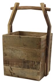 Cos cu maner, din lemn reciclat, Grimaud