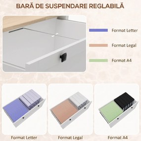 HOMCOM Dulap cu 2 sertare cu încuietoare, dulap de arhivare | Aosom Romania