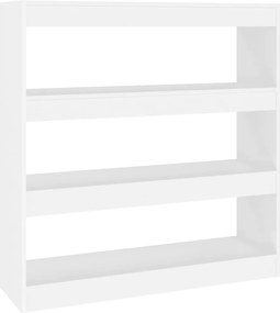 vidaXL Bibliotecă/Separator cameră, alb, 100x30x103 cm