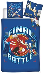 Sonic Ariciul Final Battle Set de lenjerie de pat 140×200cm, 65×65 cm