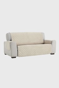 Husă de catifea pentru canapea cu două locuri Velvet gri închis bej 110x50 cm