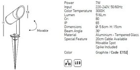 Proiector LED cu tarus iluminat exterior decorativ IP65 Royle