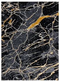Modern GLOSS covor  529A 82 Marmură, piatră, stilat, glamour negru / gri