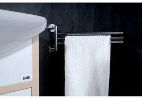 SAPHO XR407 X-Round suport triplu pentru prosoape,rotativ, 45 cm, argintiu