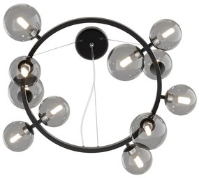Lustra moderna design deosebit cu 11 de surse de lumina Dallas negru