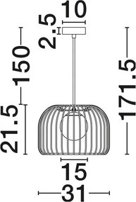 Lustra, Pendul pentru terasa exterior IP54 MARCY