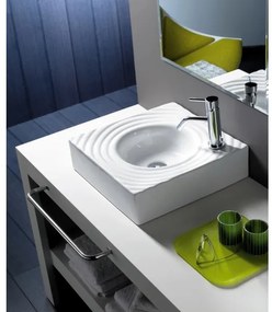 Bathco GOTA 0081 - Lavoar pentru montaj pe blat 45 x 45 cm, porțelan/alb