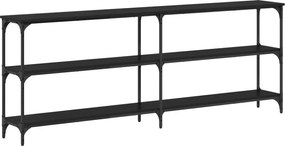 vidaXL Masă de consolă Stejar negru 200 x 29 x 75 cm