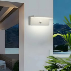 Brilagi - Lampă de perete LED TESSI pentru exterior cu senzor LED/10W/230V albă IP54