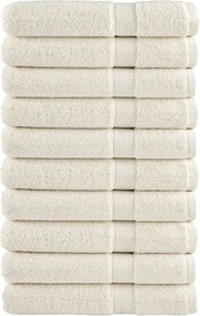 vidaXL Prosoape premium SOLUND 10 buc. crem 100x200 cm 600 gsm